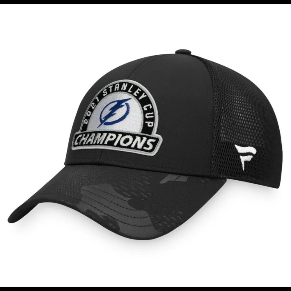 2021 Tampa Bay Lightning Fanatics Stanley Cup Champions Locker Snapback Cap Hat